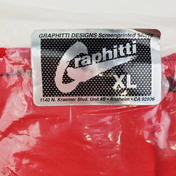 DC Comics Vintage T-Shirt Flash Logo Graphitti 1988 XL NOS Sealed - Picture 5 of 9